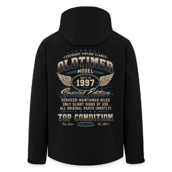 Voiture de collection Année 1997 Cadeau d’anniversaire vintage - Veste softshell homme en polyester recyclé Stanley/Stella - noir - Dos - AI Model Male 185 light (185cm)