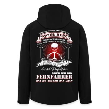 Fernfahrer sind fast Perfekt - Recycelte Männer Softshell-Jacke von Stanley/Stella - Schwarz - Hinten - AI Model Male 185 light (185cm)