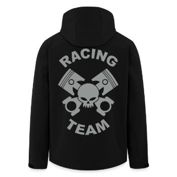 pistons and rods racing team - Veste softshell homme en polyester recyclé Stanley/Stella - noir - Dos - AI Model Male 185 light (185cm)