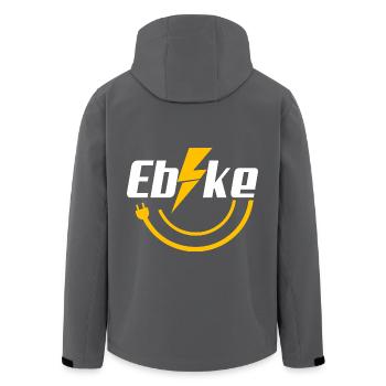 E-Bike EBike E Bike - Recycelte Männer Softshell-Jacke von Stanley/Stella - Schwarz - Hinten - AI Model Male 185 light (185cm)