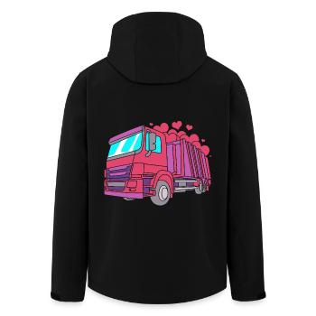 Garbage Can Garbage Truck Garbage Truck Garbage Man - Men’s Recycled Softshell Jacket by Stanley/Stella - black - Back - AI Model Male 185 light (185cm)