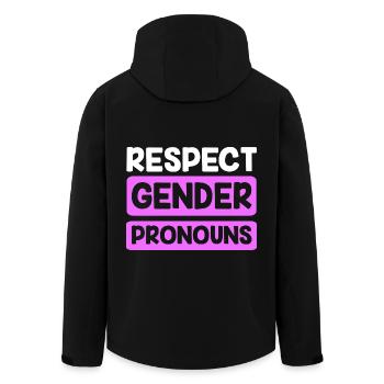 LGBT Gender Queer Vielfalt Gay pride - Recycelte Männer Softshell-Jacke von Stanley/Stella - Schwarz - Hinten - AI Model Male 185 light (185cm)