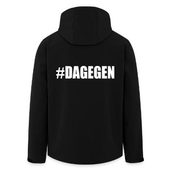 Dagegen - Recycelte Männer Softshell-Jacke von Stanley/Stella - Schwarz - Hinten - AI Model Male 185 light (185cm)