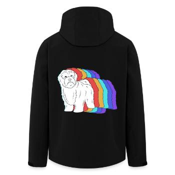 Havaneser - Recycelte Männer Softshell-Jacke von Stanley/Stella - Schwarz - Hinten - AI Model Male 185 light (185cm)