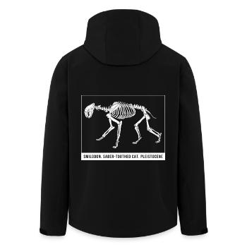 Säbelzahntiger Urzeit - Recycelte Männer Softshell-Jacke von Stanley/Stella - Schwarz - Hinten - AI Model Male 185 light (185cm)