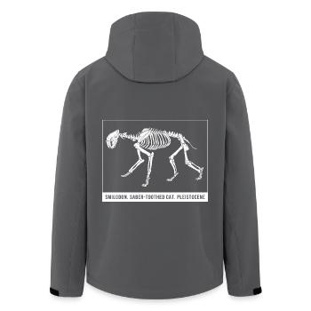 Säbelzahntiger Urzeit - Recycelte Männer Softshell-Jacke von Stanley/Stella - Anthrazit - Hinten - AI Model Male 185 light (185cm)