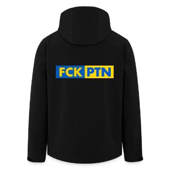 Fck ptn - Recycelte Männer Softshell-Jacke von Stanley/Stella - Schwarz - Hinten - AI Model Male 185 light (185cm)