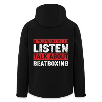 Beatbox - Men’s Recycled Softshell Jacket by Stanley/Stella - black - Back - AI Model Male 185 light (185cm)