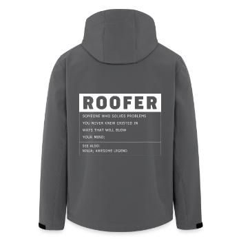 Dachdecker Handwerker Beruf Spruch - Recycelte Männer Softshell-Jacke von Stanley/Stella - Anthrazit - Hinten - AI Model Male 185 light (185cm)
