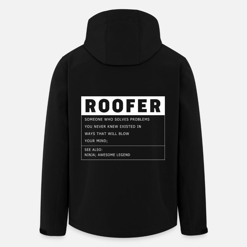Métier de couvreur Métier Dicton - Veste softshell homme en polyester recyclé Stanley/Stella - noir