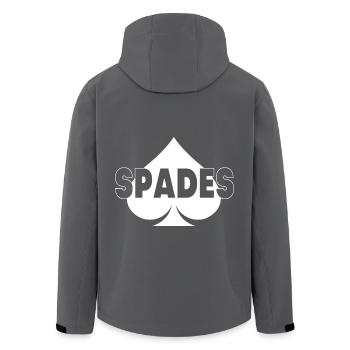 Playing Card Game of Spades - Men’s Recycled Softshell Jacket by Stanley/Stella - black - Back - AI Model Male 185 light (185cm)