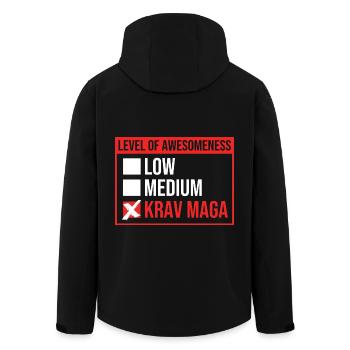 Krav Maga - Veste softshell homme en polyester recyclé Stanley/Stella - noir - Dos - AI Model Male 185 light (185cm)