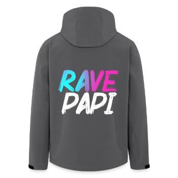Rave Dad Techno House Electro Festival Hardstyle - Veste softshell homme en polyester recyclé Stanley/Stella - noir - Dos - AI Model Male 185 light (185cm)