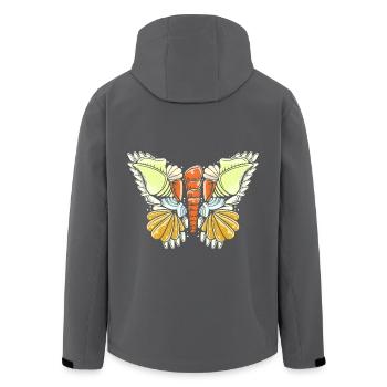 Muschel Muschelsammler - Recycelte Männer Softshell-Jacke von Stanley/Stella - Schwarz - Hinten - AI Model Male 185 light (185cm)