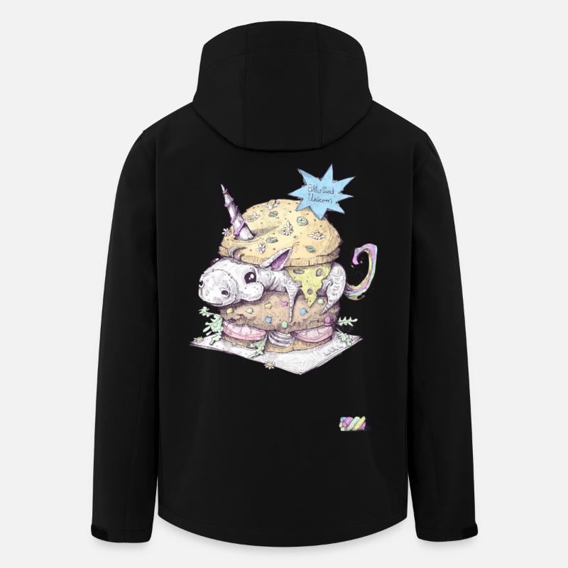 Burger Licorne - Veste softshell homme en polyester recyclé Stanley/Stella - noir