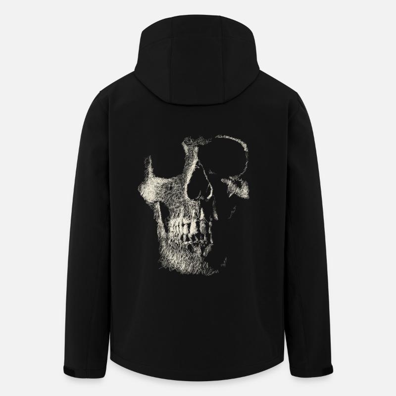 Skull - Veste softshell homme en polyester recyclé Stanley/Stella - noir