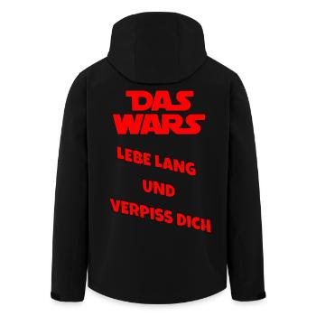 Lebe lang und Verpiss dich - Recycelte Männer Softshell-Jacke von Stanley/Stella - Schwarz - Hinten - AI Model Male 185 light (185cm)