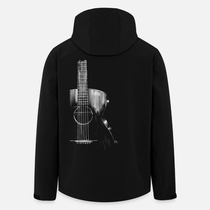 Guitare - Veste softshell homme en polyester recyclé Stanley/Stella - noir