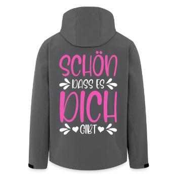 Schön dass es dich gibt - Recycelte Männer Softshell-Jacke von Stanley/Stella - Anthrazit - Hinten - AI Model Male 185 light (185cm)