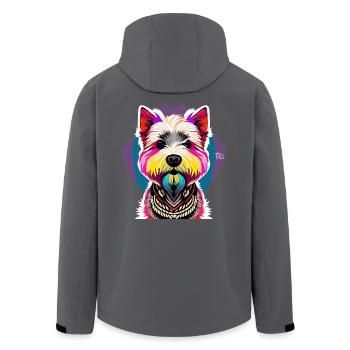 West Highland Terrier - Recycelte Männer Softshell-Jacke von Stanley/Stella - Anthrazit - Hinten - AI Model Male 185 light (185cm)