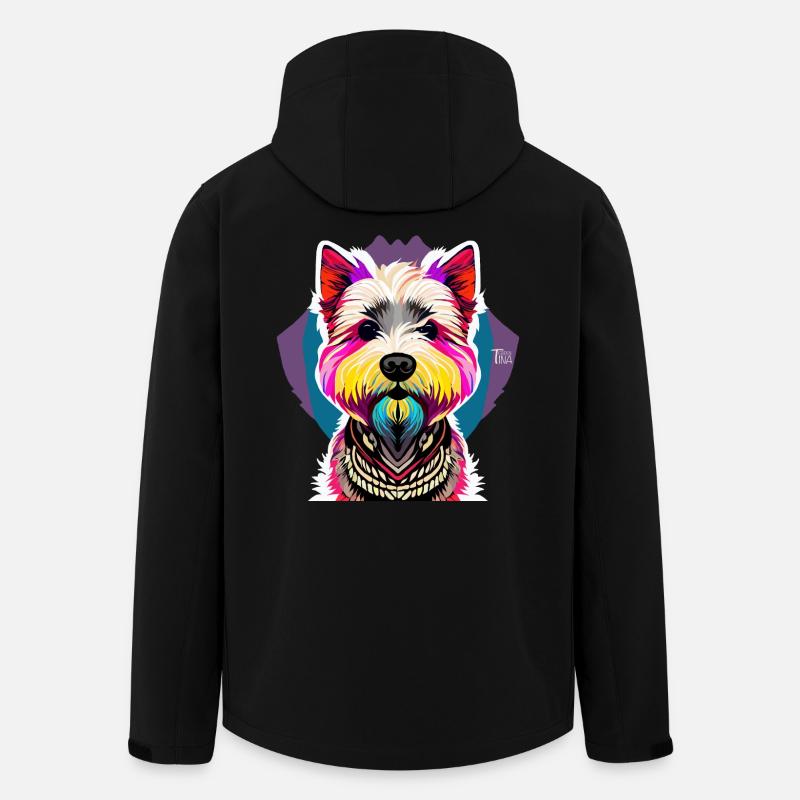 West Highland Terrier - Men’s Recycled Softshell Jacket by Stanley/Stella - black