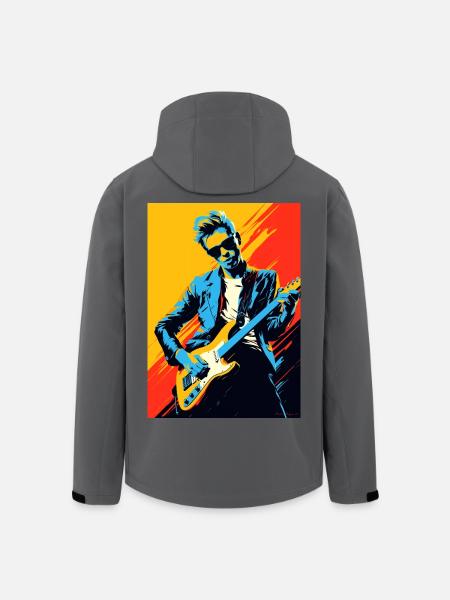 Pop Art Rocker - Men’s Recycled Softshell Jacket by Stanley/Stella - black