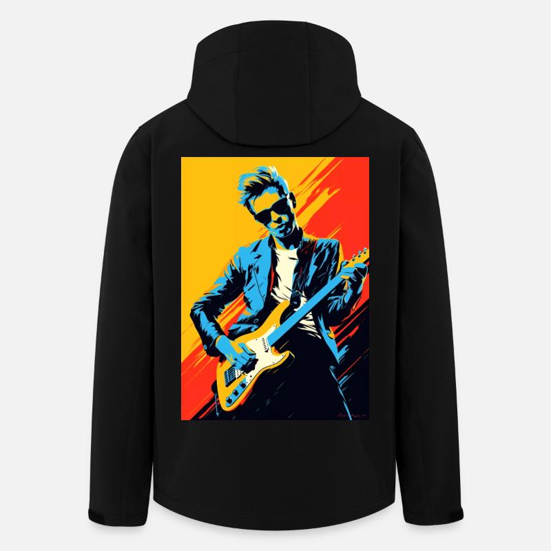 Rockeur en Pop Art - Veste softshell homme en polyester recyclé Stanley/Stella - noir