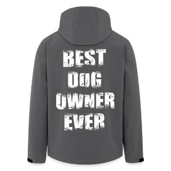 Meilleur propriétaire de chien - Veste softshell homme en polyester recyclé Stanley/Stella - charbon - Dos - AI Model Male 185 light (185cm)