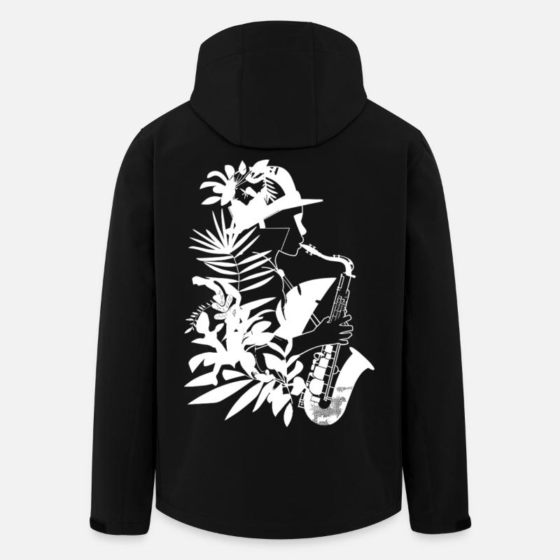 Look comique de saxophoniste féminine - Veste softshell homme en polyester recyclé Stanley/Stella - noir