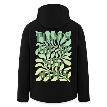 Plants Are My Soulmates Statement Design - Recycelte Männer Softshell-Jacke von Stanley/Stella - Schwarz - Hinten - AI Model Male 185 light (185cm)