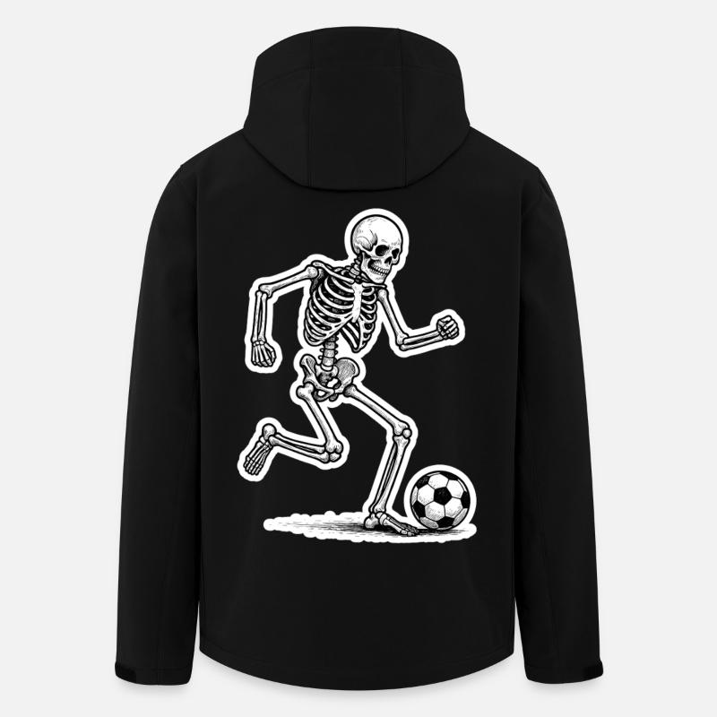 Skeleton Fußballspieler - Recycelte Männer Softshell-Jacke von Stanley/Stella - Schwarz