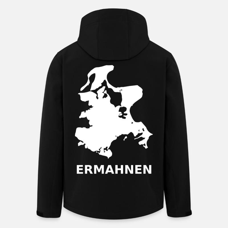 Rügen Sozusagen Weiß - Recycelte Männer Softshell-Jacke von Stanley/Stella - Schwarz