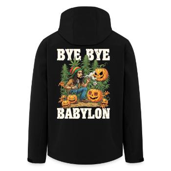 Halloween Weed - Men’s Recycled Softshell Jacket by Stanley/Stella - black - Back - AI Model Male 185 light (185cm)