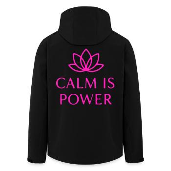 Calm Is Power Mindfulness T-Shirt - Men’s Recycled Softshell Jacket by Stanley/Stella - black - Back - AI Model Male 185 light (185cm)
