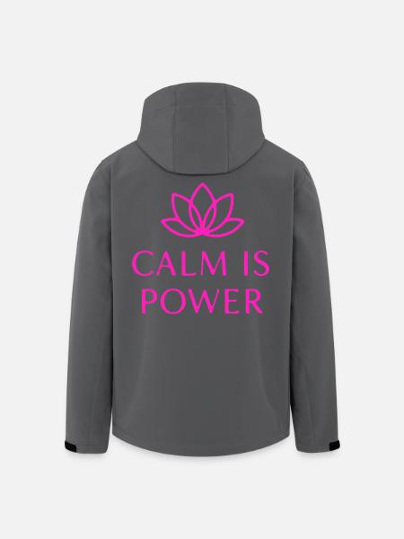 Calm Is Power Mindfulness T-Shirt - Men’s Recycled Softshell Jacket by Stanley/Stella - black