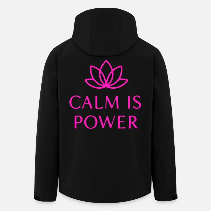 Calm Is Power Mindfulness T-Shirt - Veste softshell homme en polyester recyclé Stanley/Stella - noir