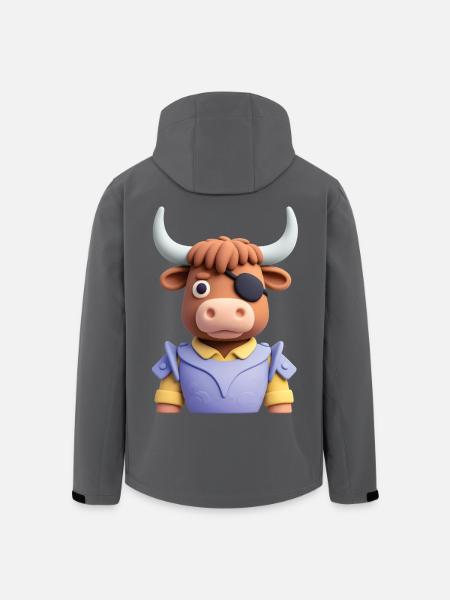 PIRATE BULL - baby & kids - Men’s Recycled Softshell Jacket by Stanley/Stella - black
