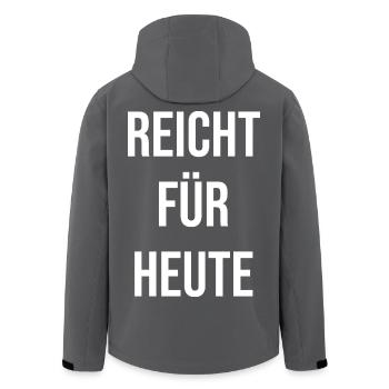 Reicht Für Heute - Recycelte Männer Softshell-Jacke von Stanley/Stella - Anthrazit - Hinten - AI Model Male 185 light (185cm)