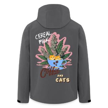Cereal Milk C&C - Men’s Recycled Softshell Jacket by Stanley/Stella - anthracite - Back - AI Model Male 185 light (185cm)