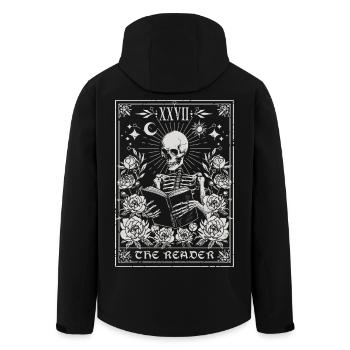 Le Tarot du Lecteur - Squelette gothique parmi les fleurs - Veste softshell homme en polyester recyclé Stanley/Stella - noir - Dos - AI Model Male 185 light (185cm)