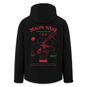 Dragon House Chinesische Küche - Recycelte Männer Softshell-Jacke von Stanley/Stella - Schwarz - Hinten - AI Model Male 185 light (185cm)