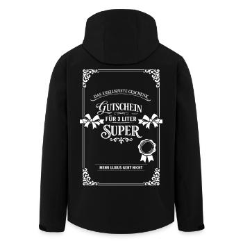 Das Exklusivste Geschenk - Recycelte Männer Softshell-Jacke von Stanley/Stella - Schwarz - Hinten - AI Model Male 185 light (185cm)