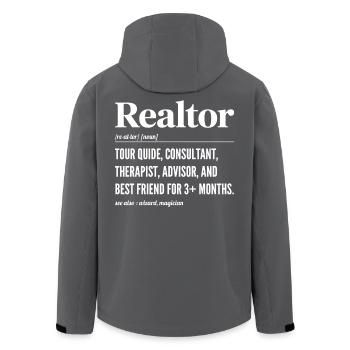Définition Humour Agent Immobilier - Realtor - Veste softshell homme en polyester recyclé Stanley/Stella - charbon - Dos - AI Model Male 185 light (185cm)