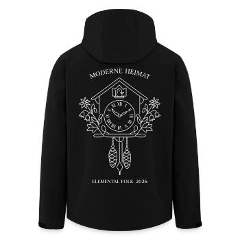 Peuple élémentaire de l’Horloge à Coucou Domestique Moderne - Veste softshell homme en polyester recyclé Stanley/Stella - noir - Dos - AI Model Male 185 light (185cm)