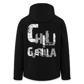 Chili Grunge Typography, Chiliguerilla - Recycelte Männer Softshell-Jacke von Stanley/Stella - Schwarz - Hinten - AI Model Male 185 light (185cm)