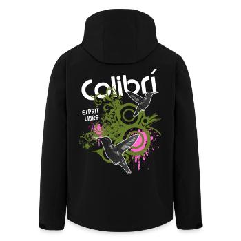 Liberté Colibris Urbains - Veste softshell homme en polyester recyclé Stanley/Stella - noir - Dos - AI Model Male 185 light (185cm)