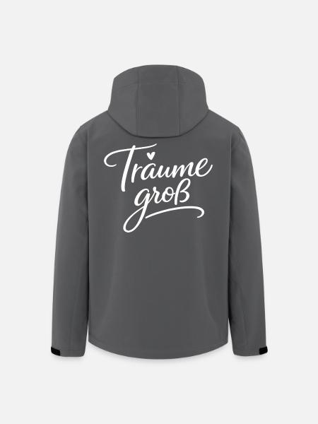 Träume Groß – Handlettering Script - Recycelte Männer Softshell-Jacke von Stanley/Stella - Schwarz