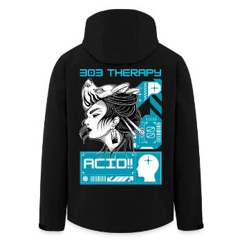 Acid Therapy - Techno Tekno House Rave Outfit - Veste softshell homme en polyester recyclé Stanley/Stella - noir - Dos - AI Model Male 185 light (185cm)