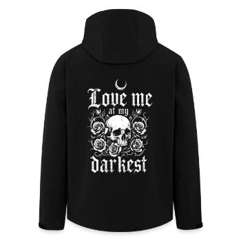 Gothic Skull and Roses | Dark Romance Alternative - Recycelte Männer Softshell-Jacke von Stanley/Stella - Schwarz - Hinten - AI Model Male 185 light (185cm)
