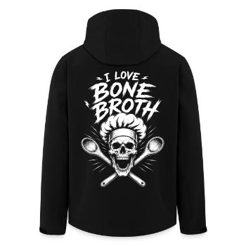 I Love Bone Broth Skull - Men’s Recycled Softshell Jacket by Stanley/Stella - black - Back - AI Model Male 185 light (185cm)